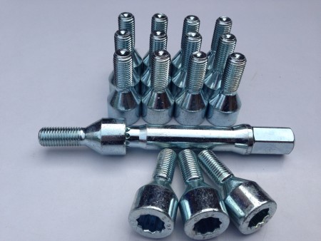 S2 Splined Wheel Bolt Kit (Silver)