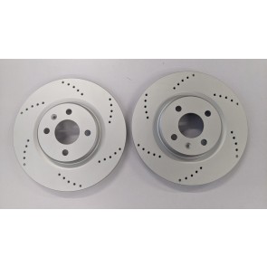 S2/S3 4 Cyl Drilled Brake Discs (curved vane) 