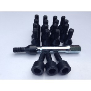 Europa and VX220 Splined Wheel Bolt Kit (Black)