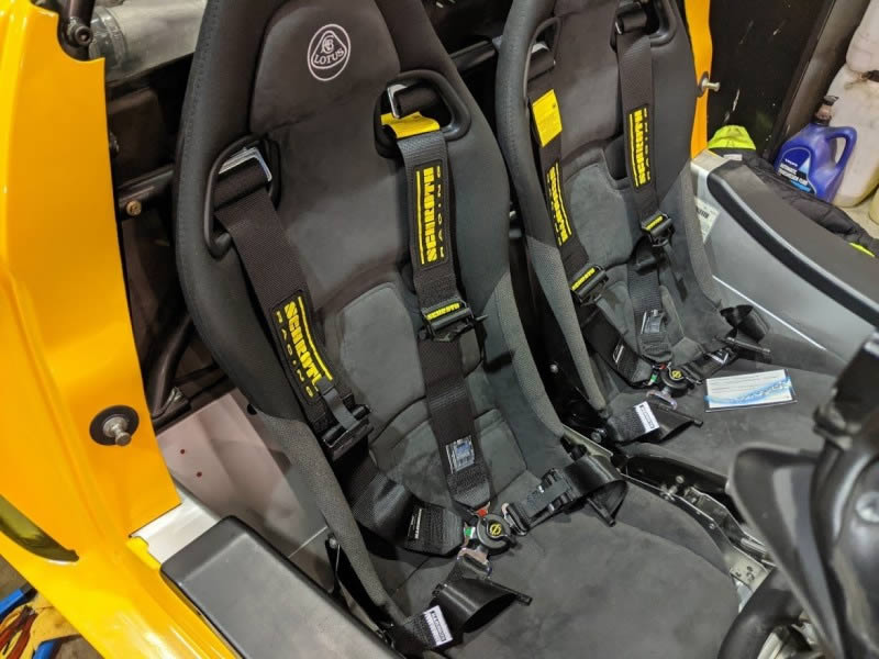 Elise seats with Schroth harnesses